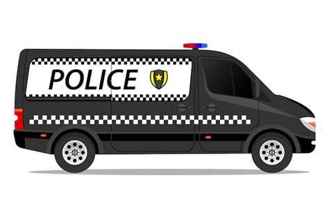 Premium Vector Police Modern Van Illustration On A White Background