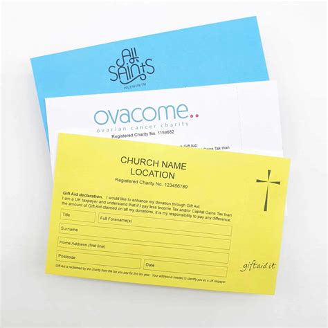 Church Charity Envelopes Collection Donation Gift Aid Envelope