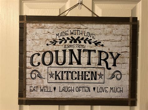 Country Kitchen Kitchen Decor Kitchen Sign Farmhouse Etsy Country