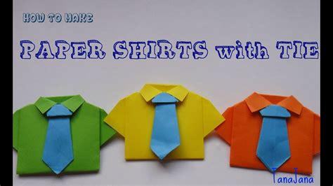 How To Make An Origami Paper Shirts With Tie Youtube