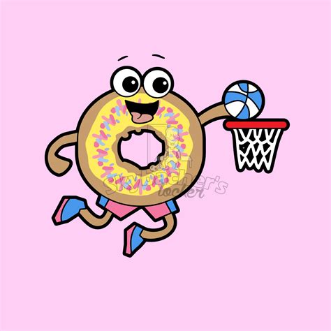 Dunking Donut Basketball Toon Skybachers Locker