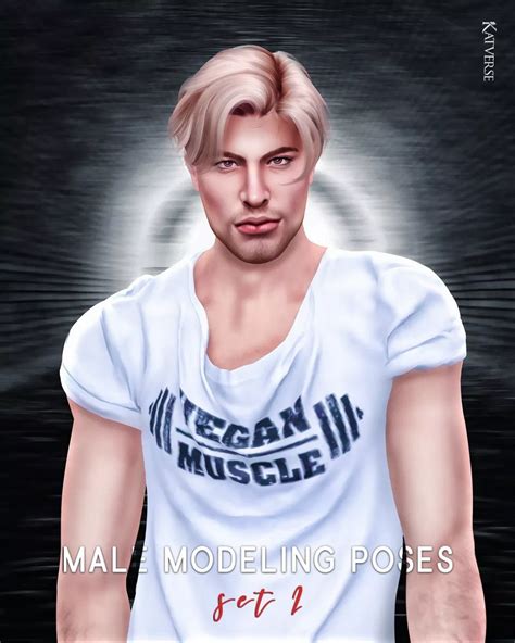 Male Modeling Poses Set 2 5 Poses Total The Sims 4 Pose In Game Cas