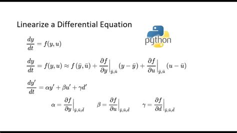 Linearize A Differential Equation Youtube