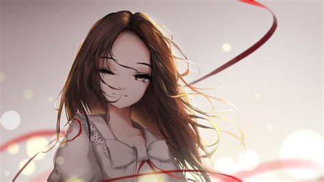 1920x1080 Brown Long Hair Anime Girl Laptop Full Hd 1080p Hd 4k