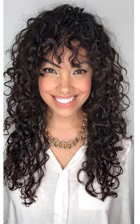 Most of my curly haired friends complain about how unmanageable their hair is. 15 Pretty Curly Hairstyles with Bangs | Hairstyles and ...