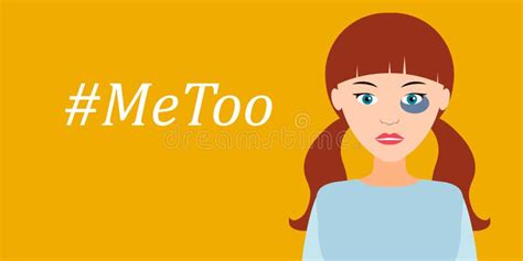 hashtag me too sexual assault and harassment woman with a bruise vector stock vector