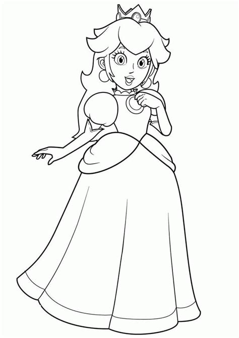 Princess Peach Coloring Pages To Print