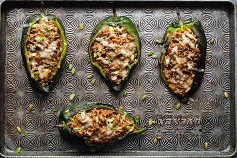 mexican stuffed poblano peppers keto low carb maven