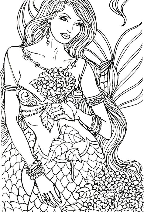 10 peacock coloring page for adults. Mermaid Coloring Pages for Adults - Best Coloring Pages ...