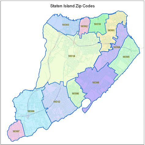 Staten Island Zip Code Map World Map