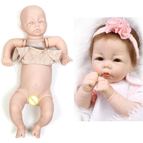 Npk Diy Soft Reborn Doll Kit Accessories Half Silicone Vinyl Body And