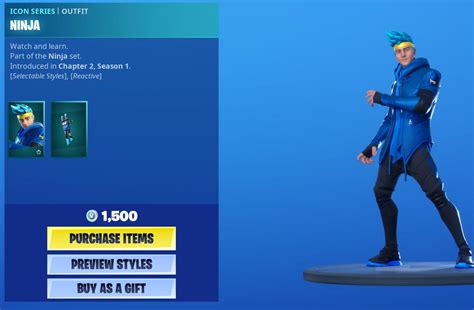 Fortnites Ninja ‘icon Skin Has Just Gone Live And Its The Start Of