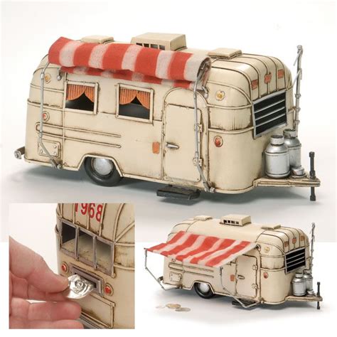 Vintage Camper Memorabilia Vintage Trailer Bank Creations And