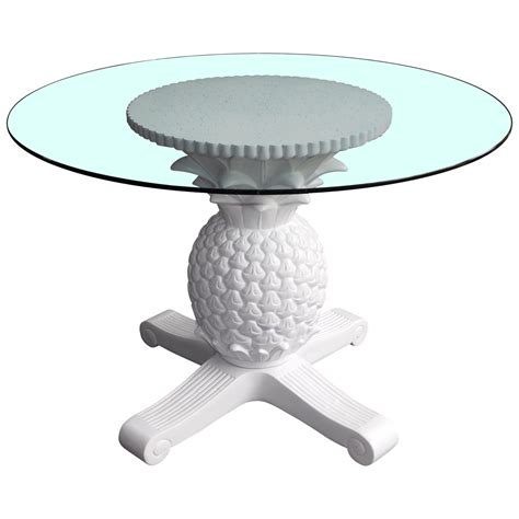 Pineapple Glass Top Dining Table Chairish