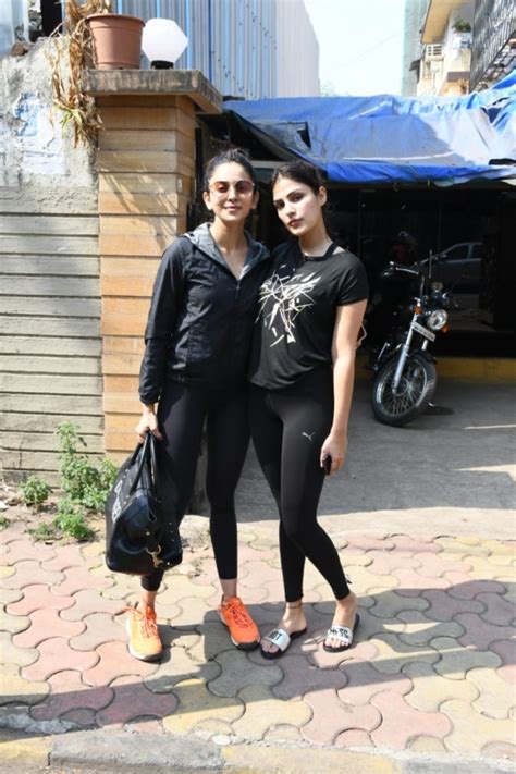 Rhea Chakraborty And Rakul Preet Singh Spotted At Gym In Mumbai