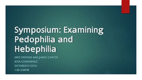Pdf Examining Pedophilia And Hebephilia