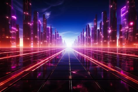 Premium Photo Modern Futuristic Neon Gaming Background