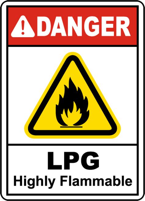 Danger Lpg Highly Flammable Sign G4886 By