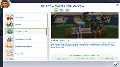 Mod The Sims Sims 4 Teen Job Career Set