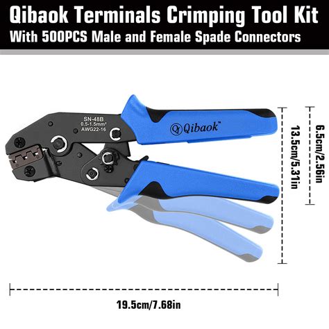 Wire Terminal Crimping Tool Kit Qibaok Ratcheting Wire Crimper Awg 22