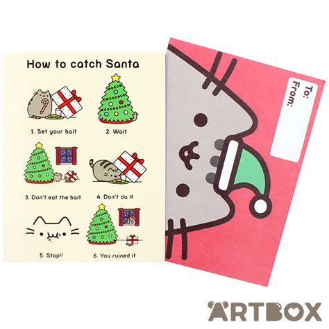 Buy Pusheen The Cat How To Catch Santa Greeting Card With Envelope At