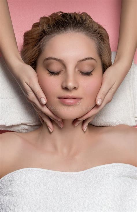 Woman Receiving Facial Massage Stock Photo Image Of Beauty Massaging