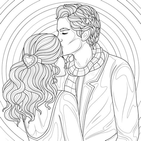 romantic couple coloring page stock illustrations 362 romantic couple coloring page stock