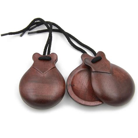 Features Ref108 Bubinga Caoba Semiprofessional Castanets Chestnut
