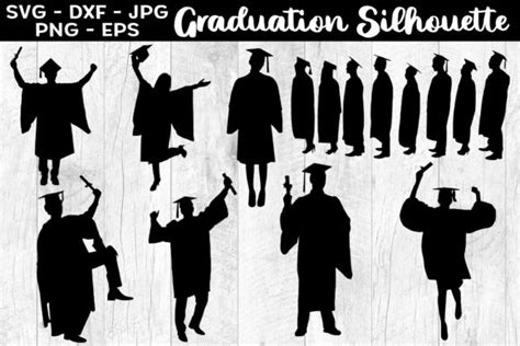 Graduation Silhouettes Graduation Svg Graphic By Aleksa Popovic
