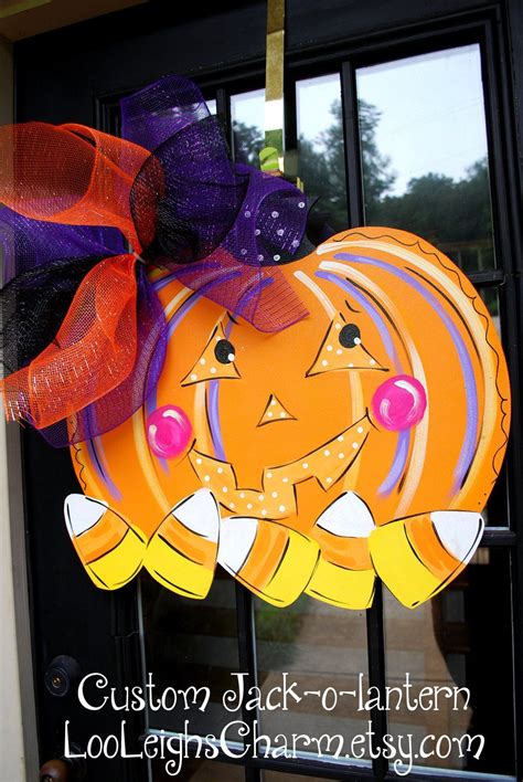 Halloween Door Hanger Jack O Lantern Door Decoration Halloween Home