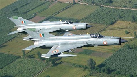 Indian Air Force Mig 21 Combat Aircraft Crashes In