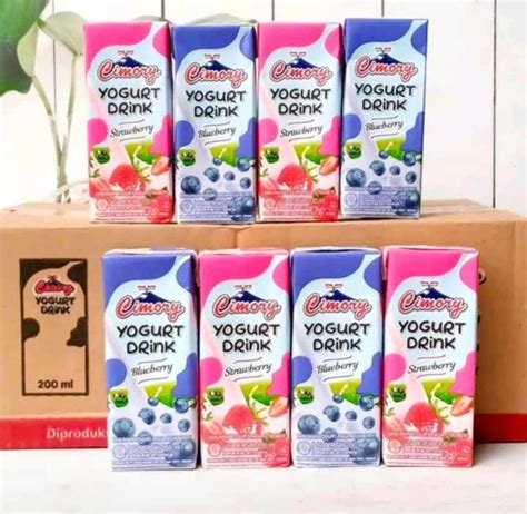 Cimory Yogurt Drink 200ml 1 Karton Isi 24 Ready Rasa Strawberry Dan