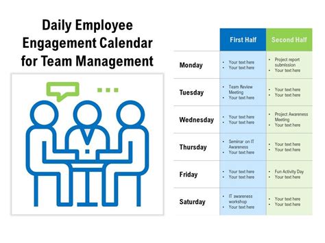 Daily Employee Engagement Calendar For Team Management Powerpoint