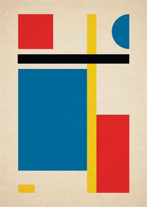 Bauhaus Inspired Abstract Geometric Art Print 04 By Magik Moments