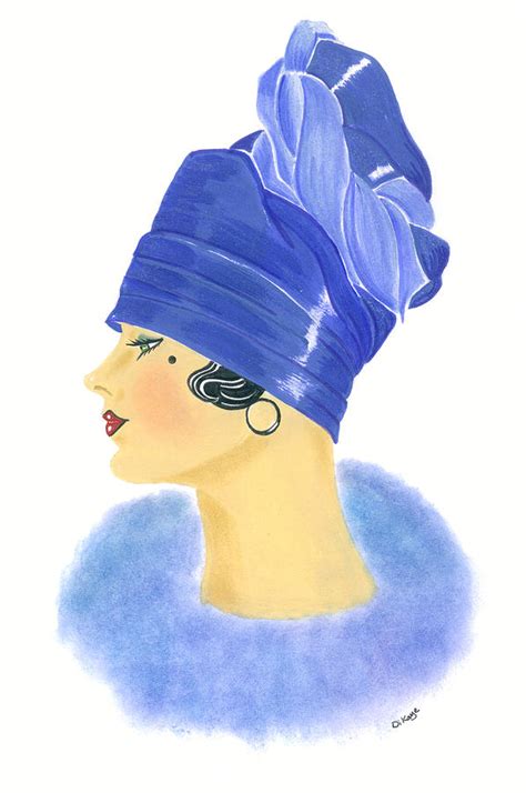 Art Deco Lady Clarissa Painting By Di Kaye Pixels