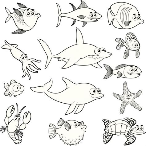 Dibujos De Peces De Mar Para Colorear E Imprimir