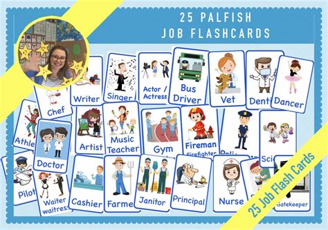 25 Job Flashcards For Your Esl Classroom Perfect For Palfish Etsy