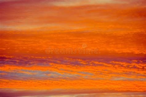 Blue And Orange Sky Clouds At Sunset Or Sunrise Stock Image Image Of