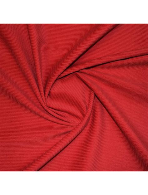 Red 8 Wale Corduroy Fabric Corduroy Fabric Calico Laine