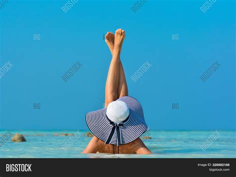 fit girl on tropical image and photo free trial bigstock