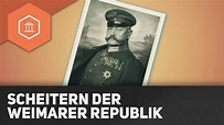 Das Scheitern der Weimarer Republik - Ursachen & Grundzüge - YouTube