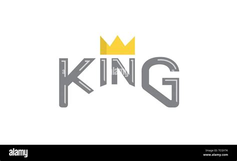 King Typography Gold Crown Text Logo Design Symbol Illustration Stock