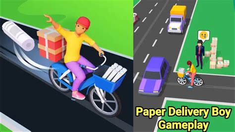 Paper Delivery Boy Game Gameplay - YouTube