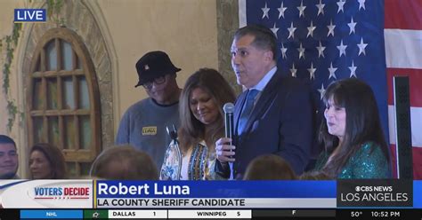 Sheriff Candidate Robert Luna Speaks To Supporters Cbs Los Angeles