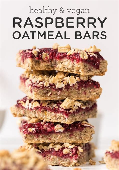 Healthy Vegan Raspberry Oatmeal Bars Recipe With Images