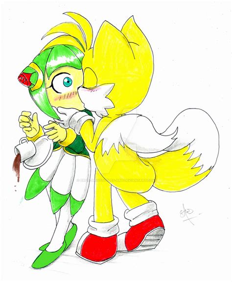 After coming back to life from the events of tails grows again, cosmo would like to have a small reunion. surprise kiss (tails and cosmo) by erosmilestailsprower on DeviantArt