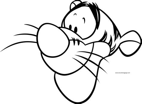 Tigger Face Coloring Pages Sketch Coloring Page