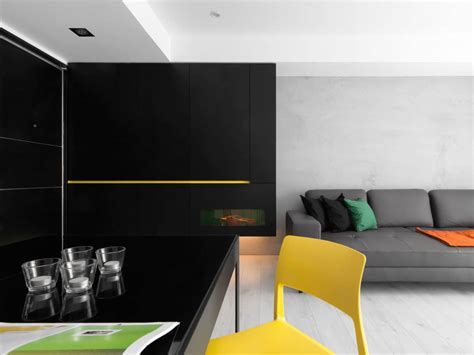 Z Axis Design Creates A Stylish Contrast Strong Apartment In Taiwan