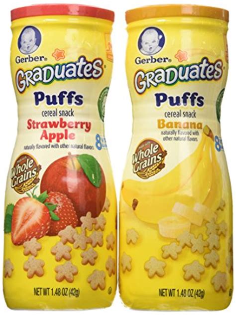 13 best tips for baby snacks. Gerber Graduates Puffs Cereal Snack, Banana and Strawberry ...