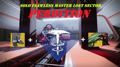 Solo Flawless Master Lost Sector Perdition Stasis Hunter Destiny